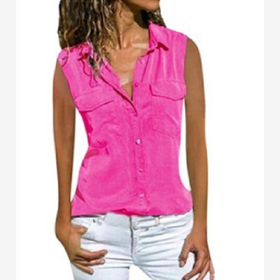 Ladies Shirt Lapel Long Sleeve Shirt