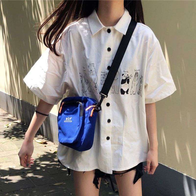 Anime Kawaii Shirt Girls Short Sleeve Summer