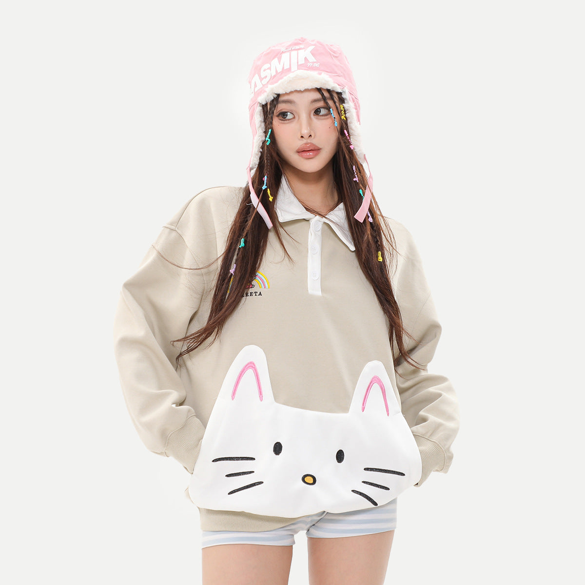 American Cat Patch Sweater