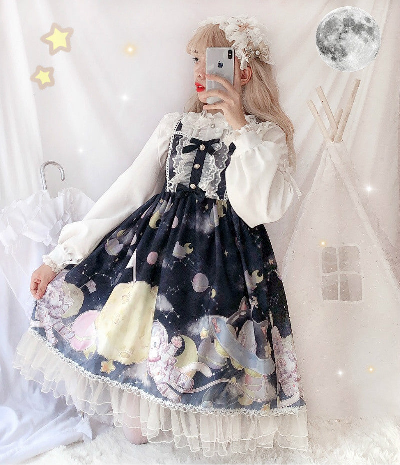 Sweet Cute Japanese Kawaii Girls Vintage  Lace  Summer Skirt