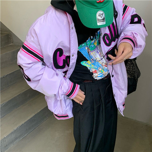 Vintage Harajuku Jacket Hip Hop Loose Jacket Women