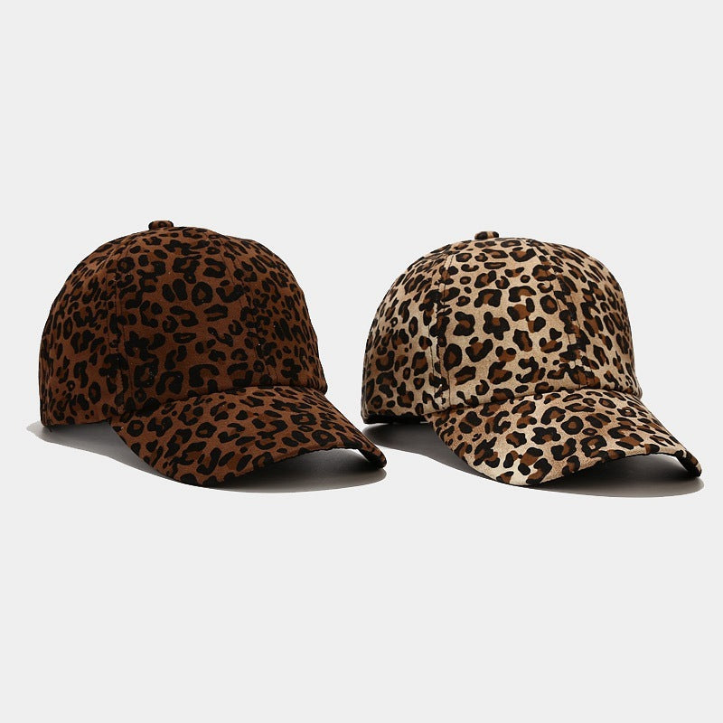 European And American Literary Vintage Leopard Print Baseball Cap